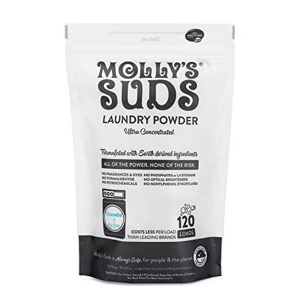 Mollys Suds Unscented Laundry Detergent Powder for Sensitive Skin 41.8 Oz