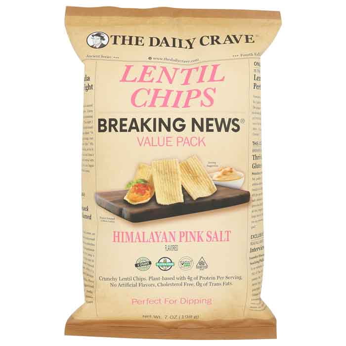 The Daily Crave Lentil Chips Himalayan Pink Salt 7 Oz