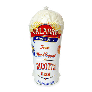 Calabro Fresh Ricotta Cheese Cone 3lb