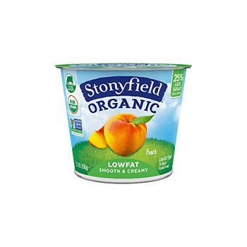 Stonyfield Peach Low Fat Yogurt 5.3oz