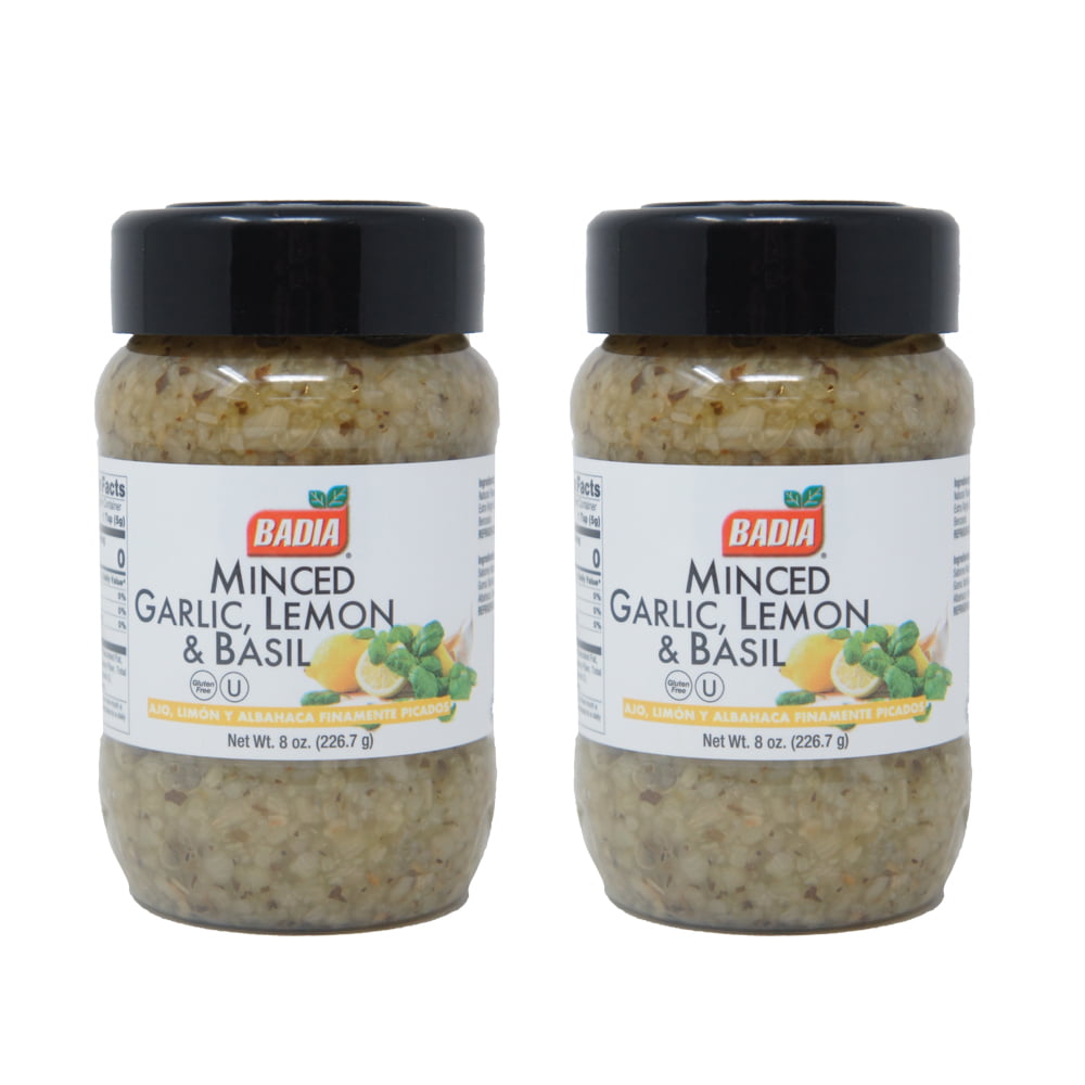 Badia Minced Garlic Lemon & Basil 8 oz Shaker