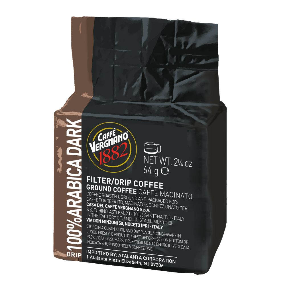 Wholesale Caffe Vergnano Dark Roast Arabica Drip Espresso | 2.5 oz-30ct Case Bulk