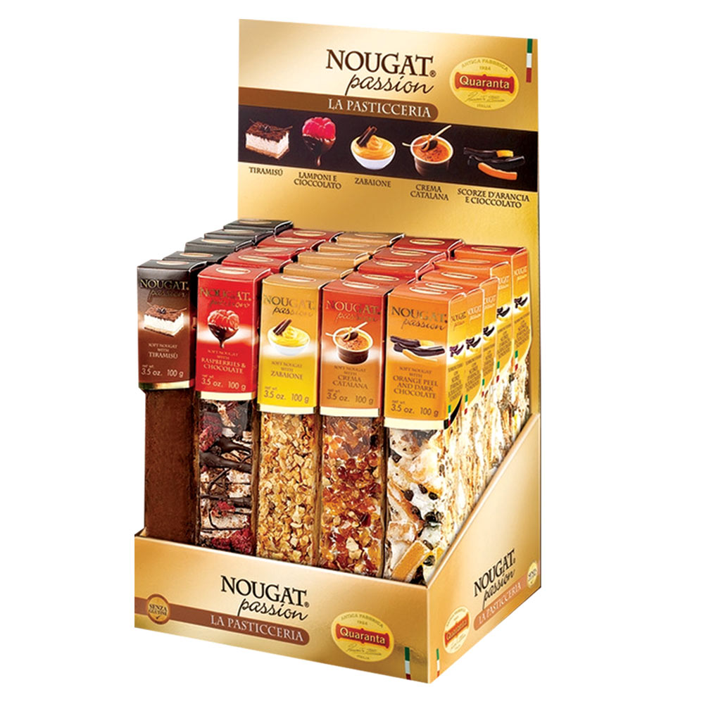 Quaranta Pasticceria Nougat Bar Display | 3.5 oz