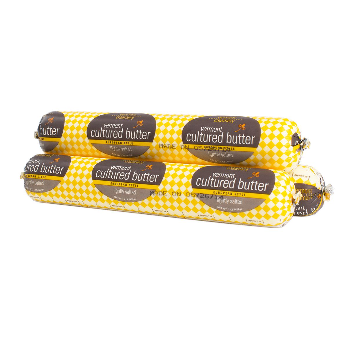 Wholesale Vermont Creamery Salted Butter Roll 1 LB- Bulk