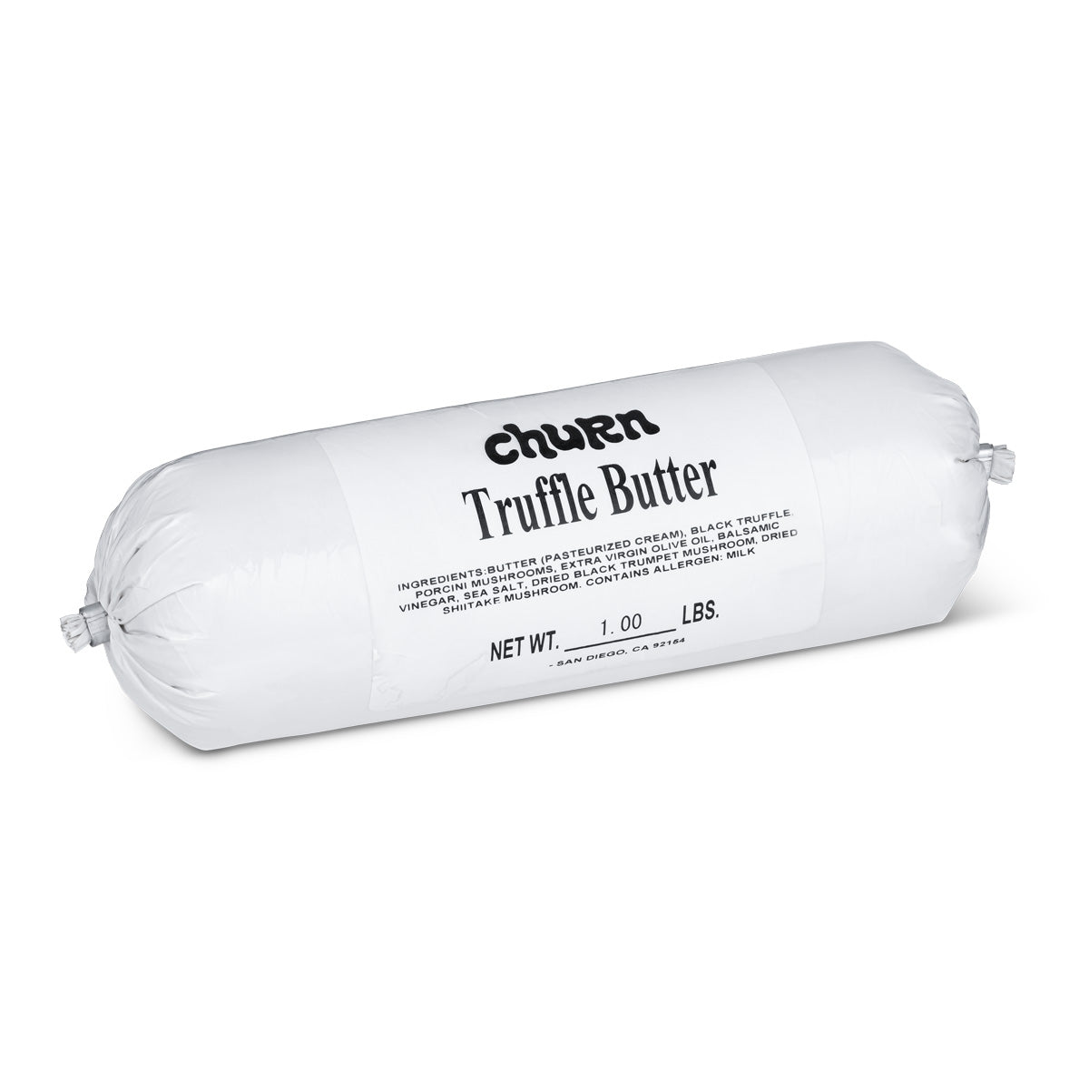Wholesale Churn Foods 85% Truffle Butter Logs 1 LB- Bulk