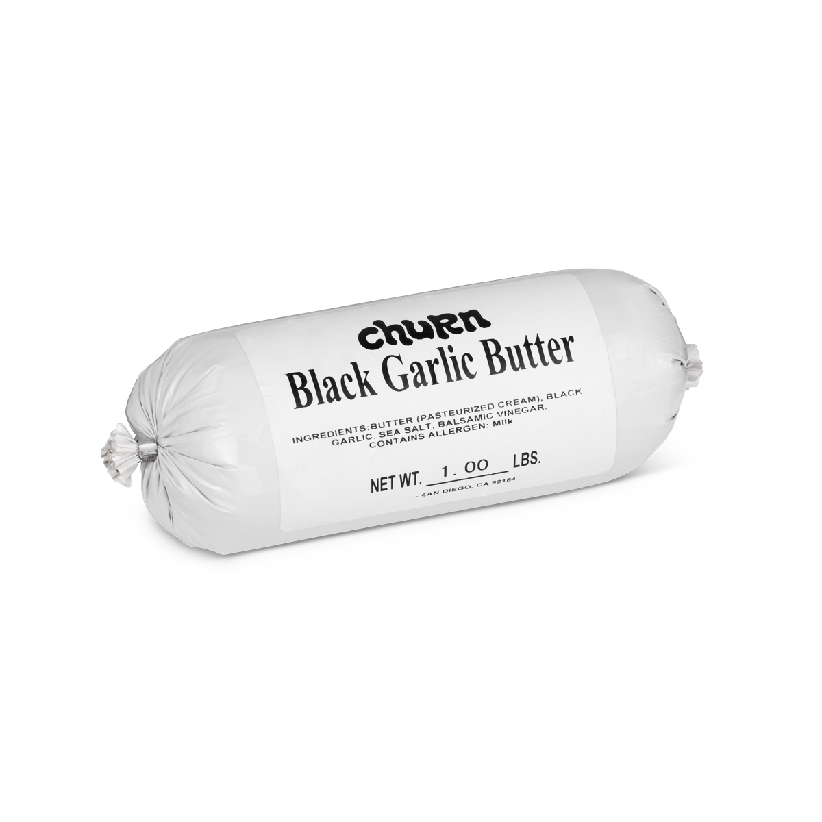Wholesale Churn Foods 84% Black Garlic Butter Logs-1 LB Bulk