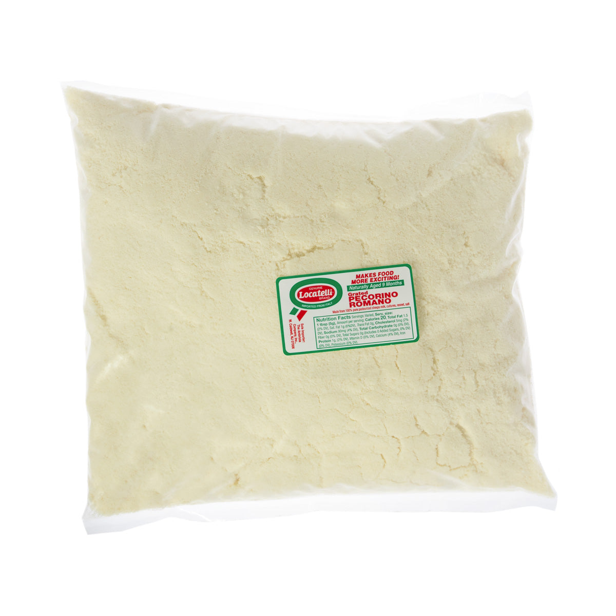 Wholesale Locatelli Grated Pecorino Romano Cheese- Bulk