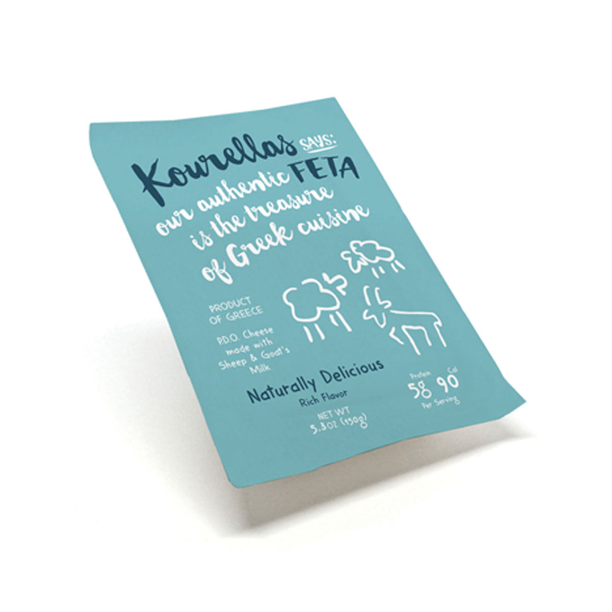 Wholesale Kourellas Sheep And Goat's Milk PDO Feta 5.3 OZ- Bulk