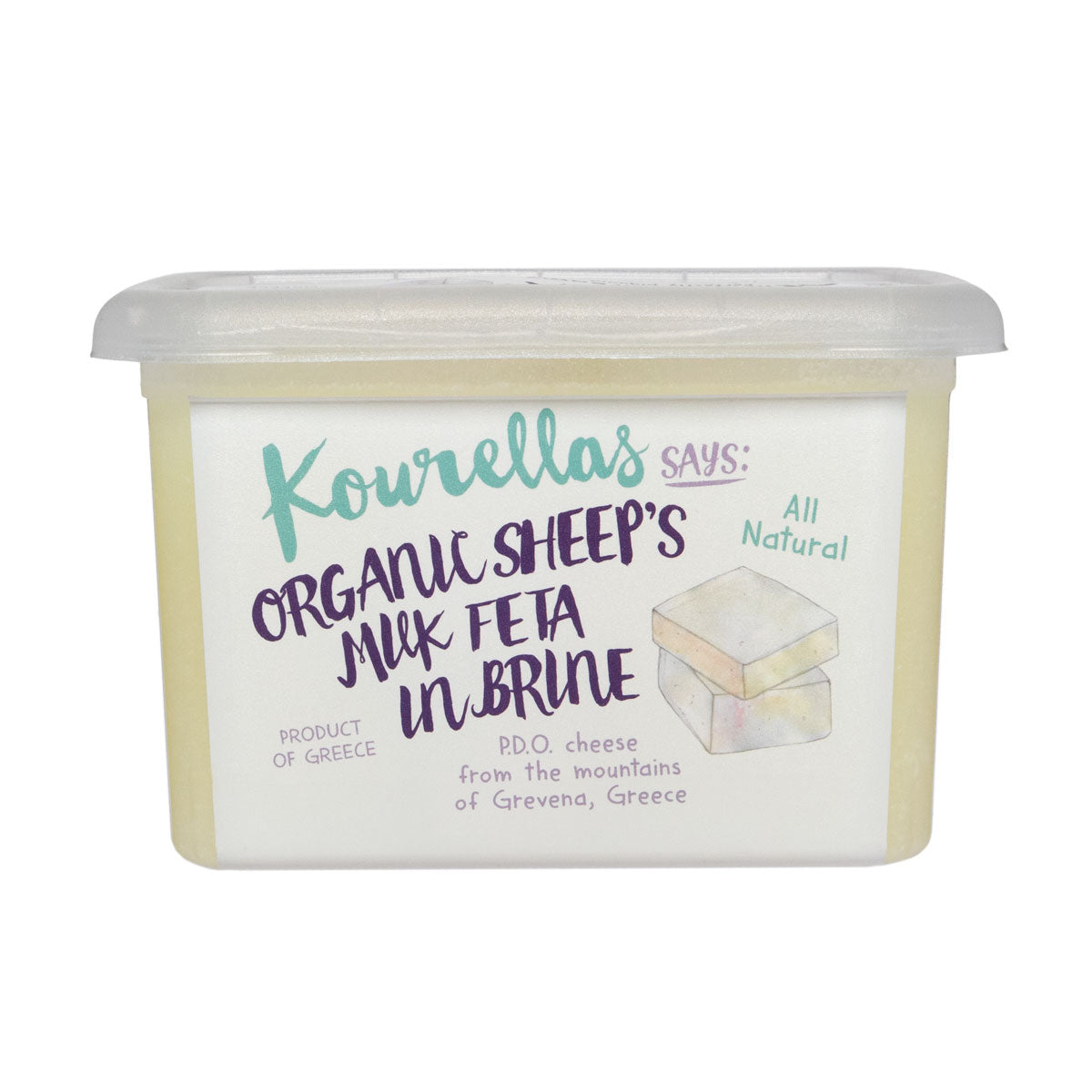Wholesale Kourellas Organic Feta Cheese-1.76 LB Bulk