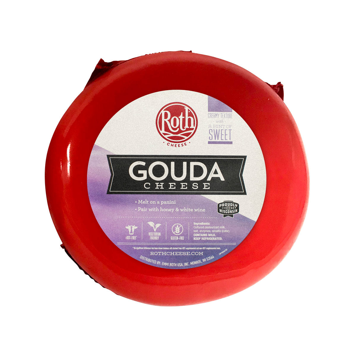 Wholesale Roth Cheese Red Wax Gouda Cheese Wheel-11 LB Bulk