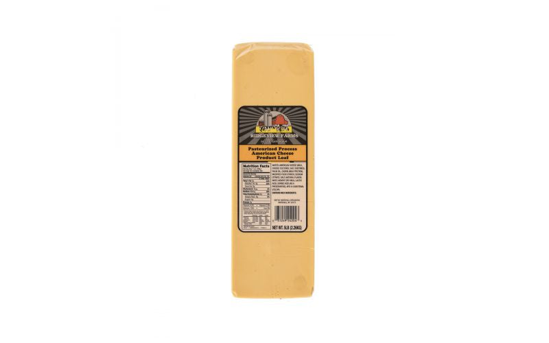 Wholesale Ridgeview Farms Unsliced Yellow American Cheese Bulk