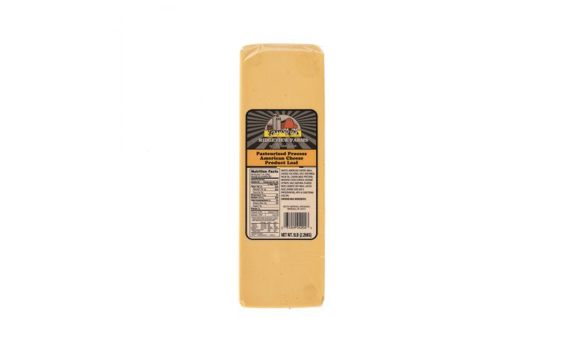 Wholesale Ridgeview Farms Unsliced Yellow American Cheese- Bulk
