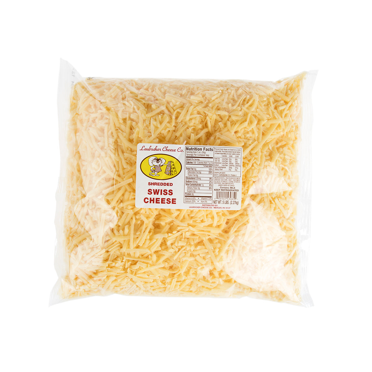 Wholesale Polly-O Shredded Swiss Cheese- Bulk