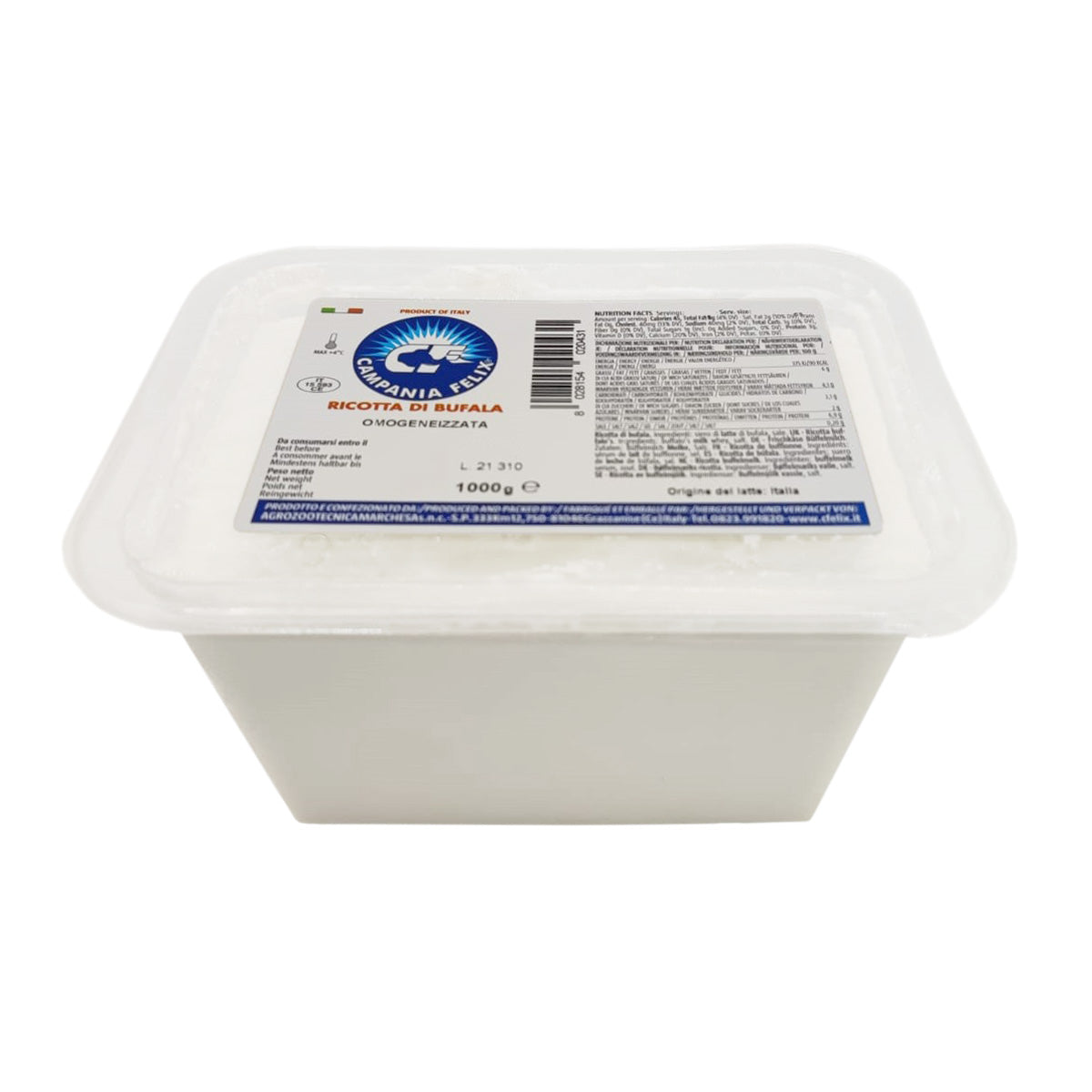 Wholesale Campania Felix Ricotta Di Buffalo 1 Kg Box- Bulk