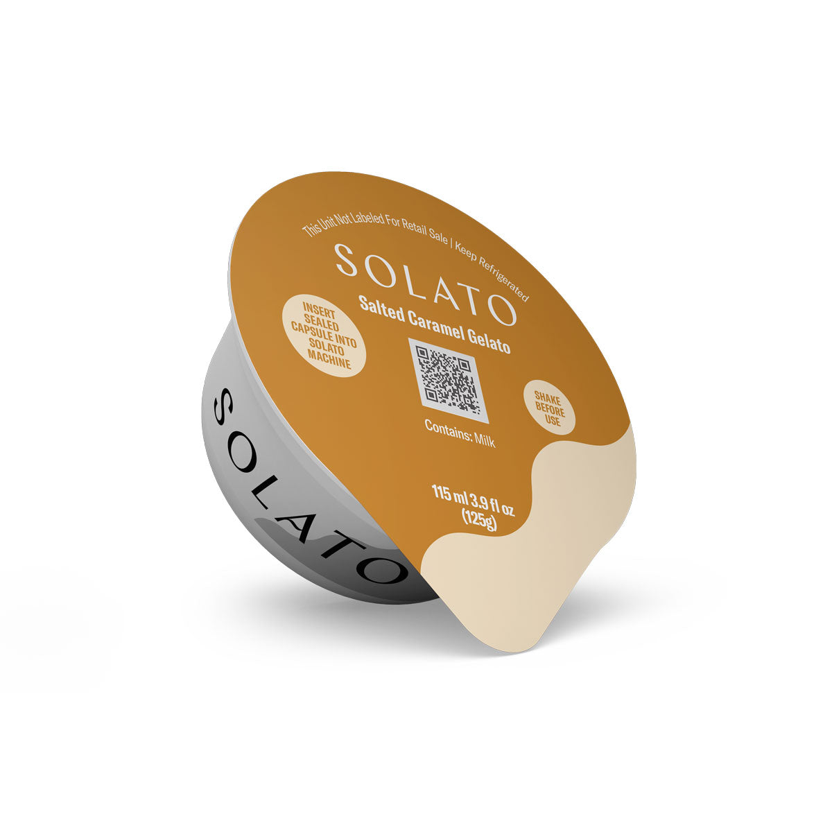 Solato Salted Caramel Gelato Base 3.8oz Cup