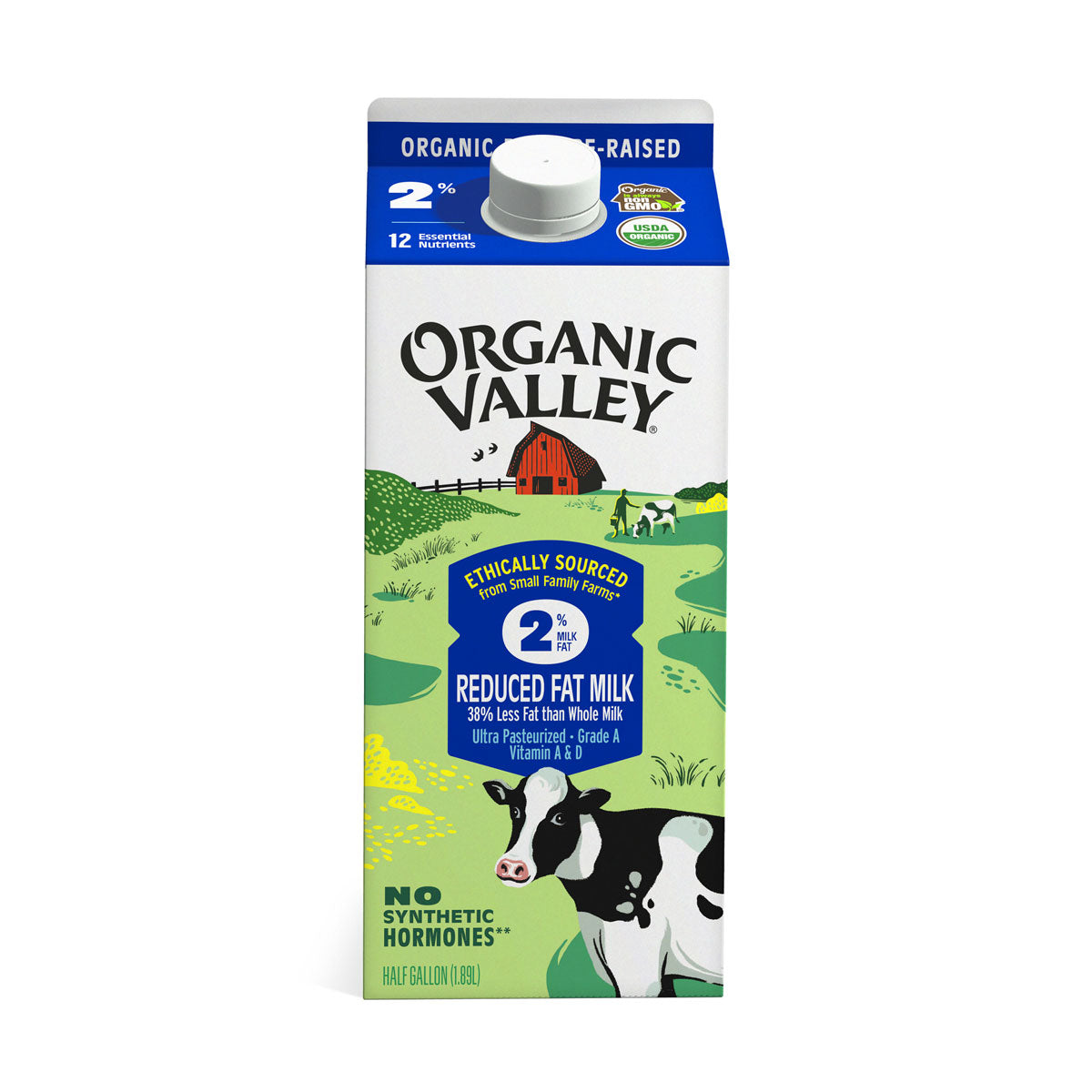 Wholesale Organic Valley 2% Milk 1/2 GAL-6ct Case Bulk