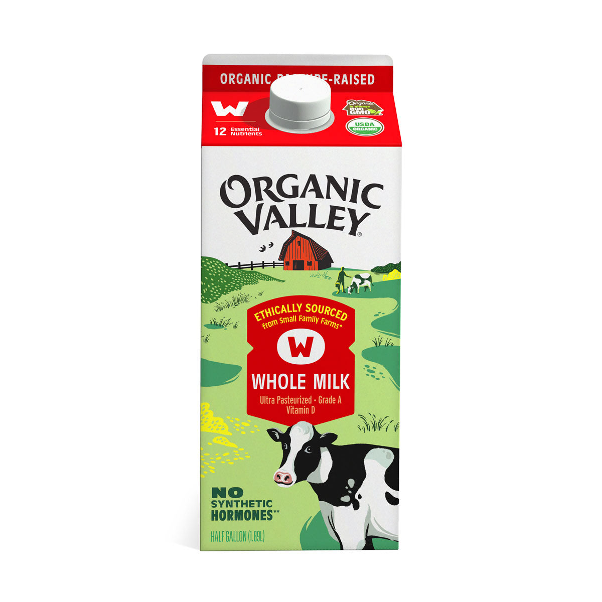 Wholesale Organic Valley Whole Milk 1/2 GAL- Bulk