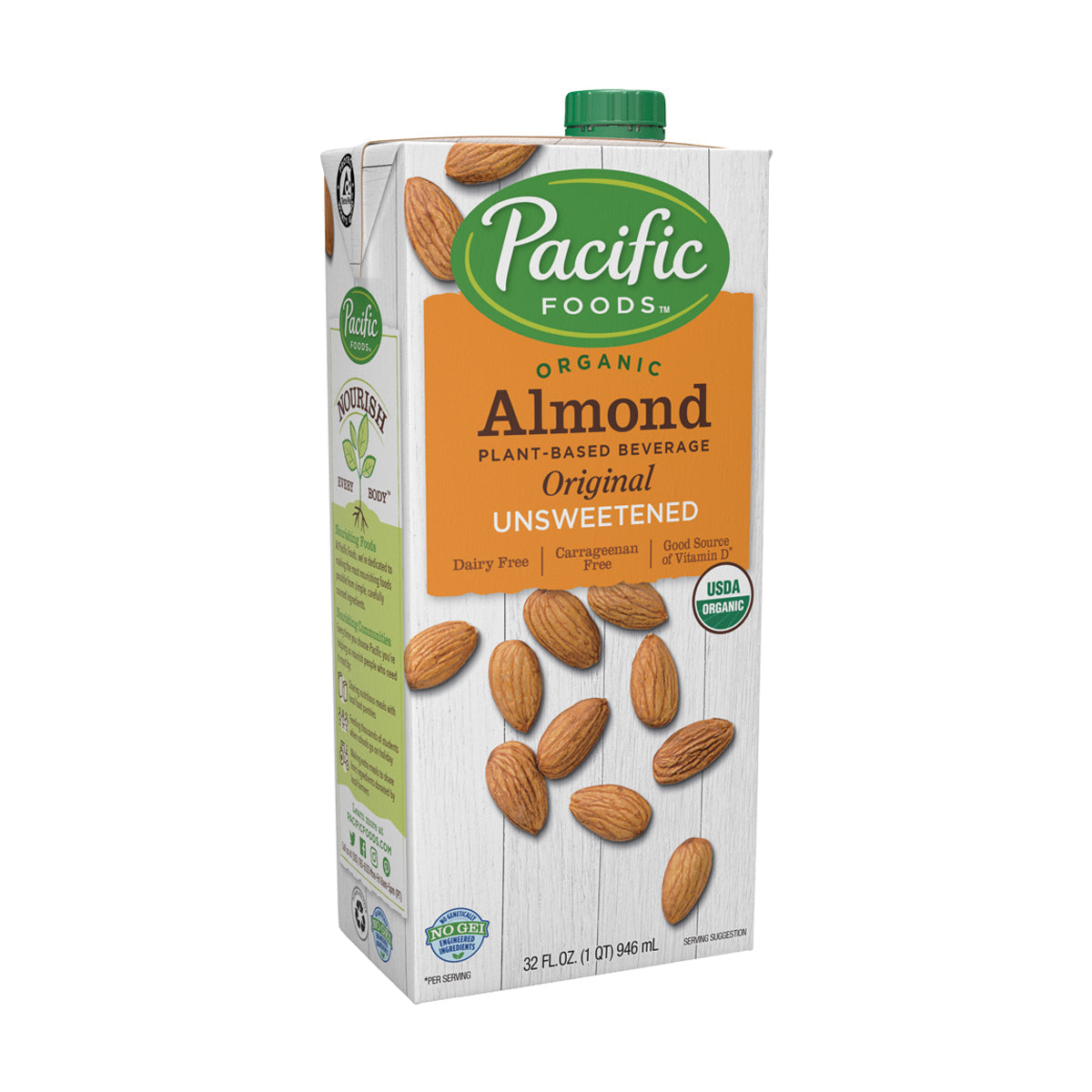 BoxNCase Organic Unsweetened Almond Milk 32 Oz Carton