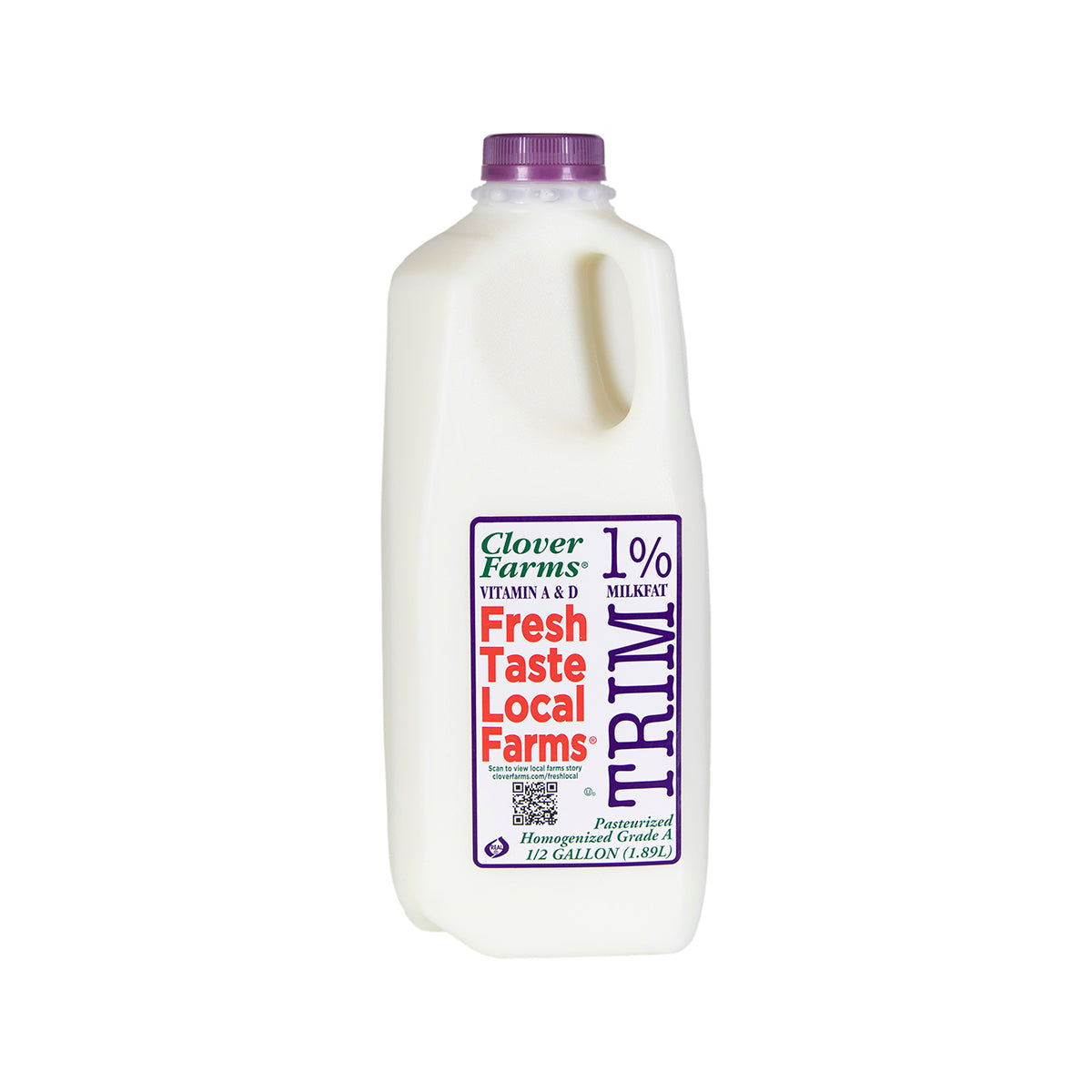 Wholesale Clover Farms Dairy 1% Milk- Bulk