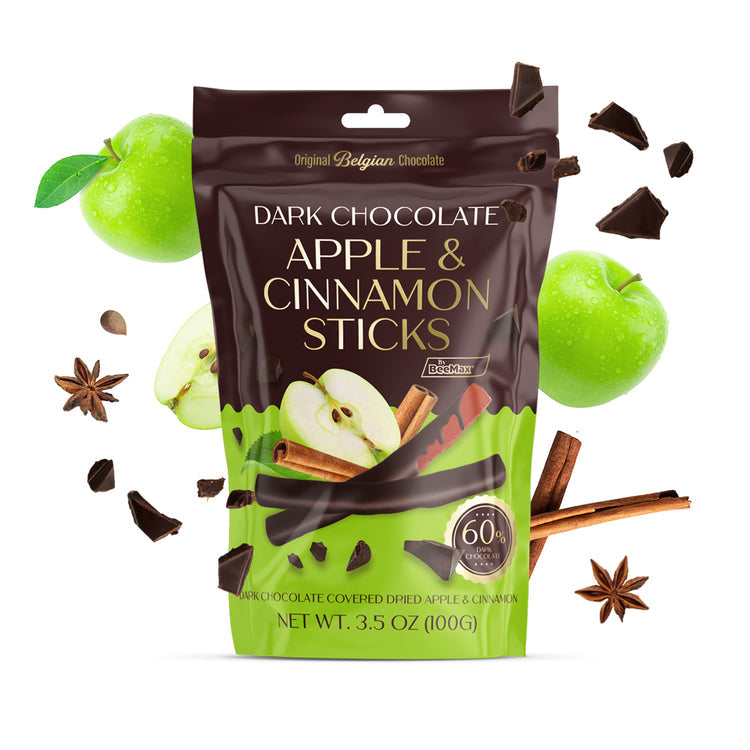 Wholesale BeeMax Dark Chocolate Apple & Cinnamon Sticks – 3.5 Oz- Bulk