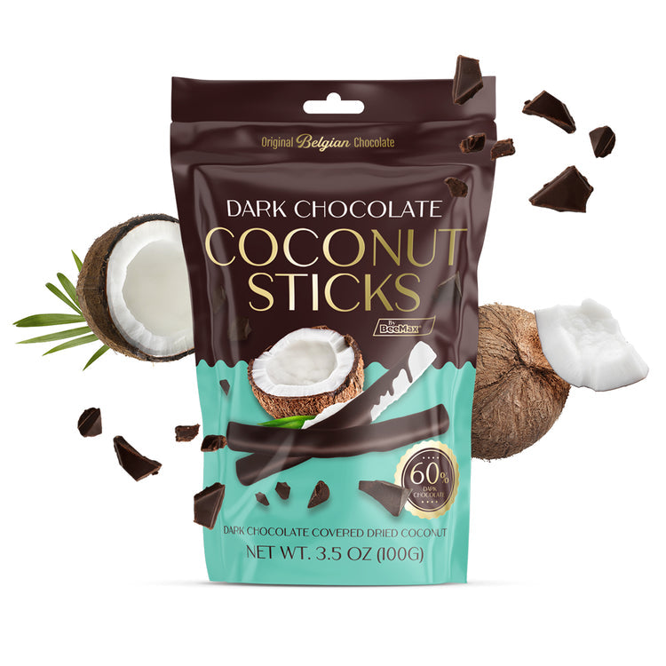 Wholesale BeeMax Dark Chocolate Coconut Sticks – 3.5 Oz- Bulk