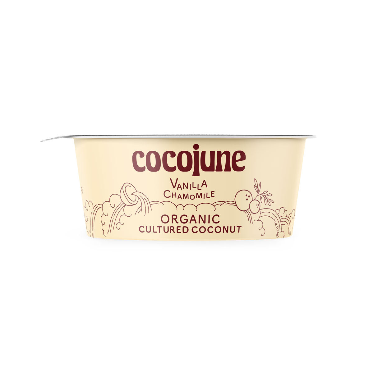 Wholesale Cocojune Organic Vegan Vanilla Chamomile Coconut Yogurt 4 OZ- Bulk