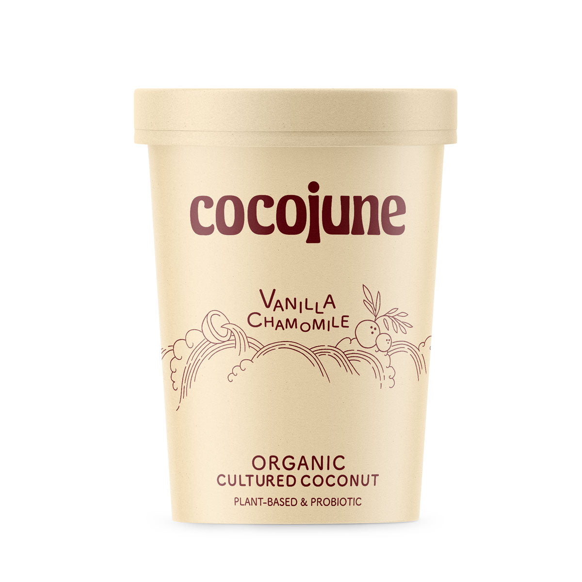 Cocojune Organic Vegan Vanilla Chamomile Coconut Yogurt 1 LB