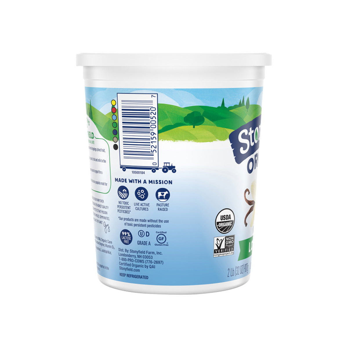Stonyfield Organic Vanilla Yogurt 32 OZ