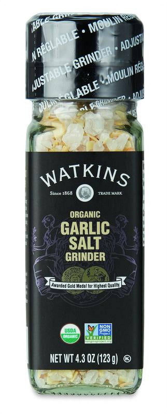 Watkins Garlic & Salt Grinder 4.3 oz