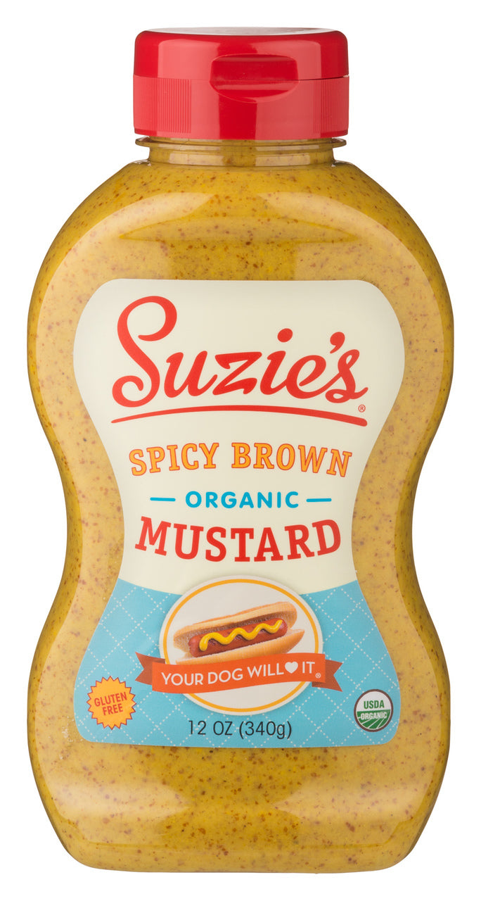 Suzies Spicy Brown Organic Mustard 12 Oz