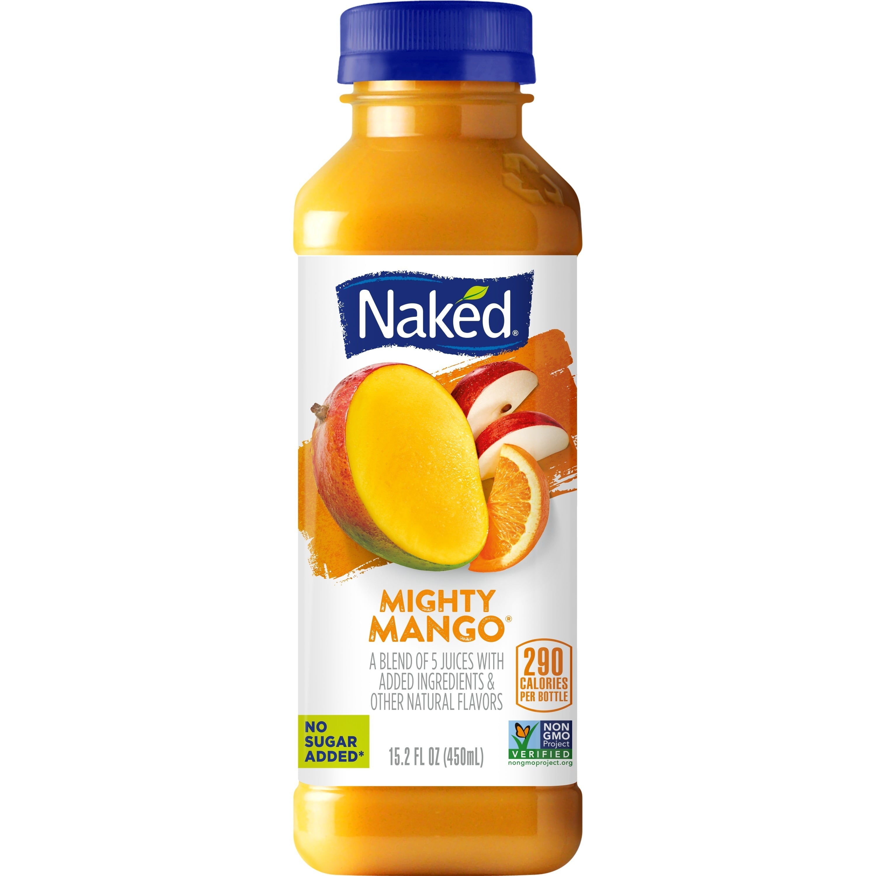 Naked Juice Smoothie Pure Fruit Mighty Mango 15.2 Fl Oz