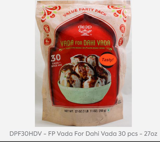 Deep FP Vada For Dahi Vada 30 pcs 27 oz