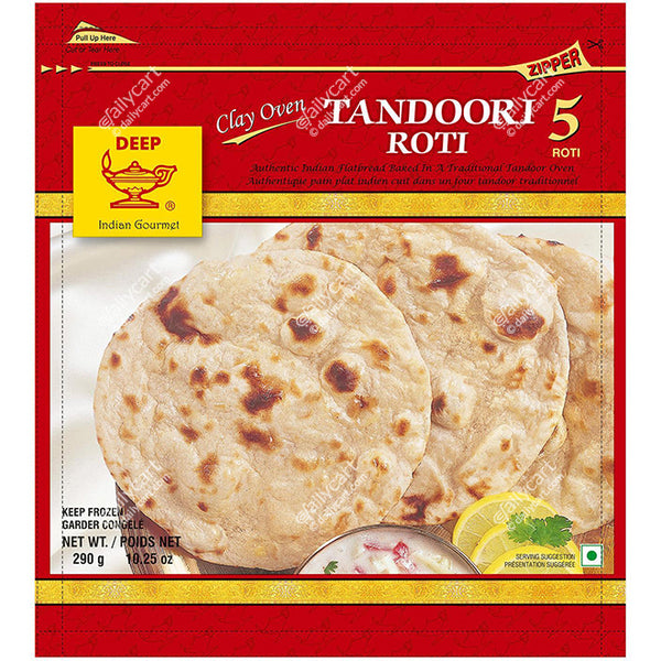 Wholesale Deep Tandoori Roti 5pc 10.25 oz-24 Ct Case Bulk