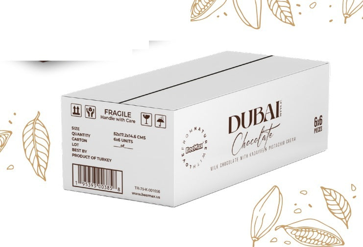 Wholesale Dubai Chocolate Bar 7oz – Luxury in Every Bite- Bulk