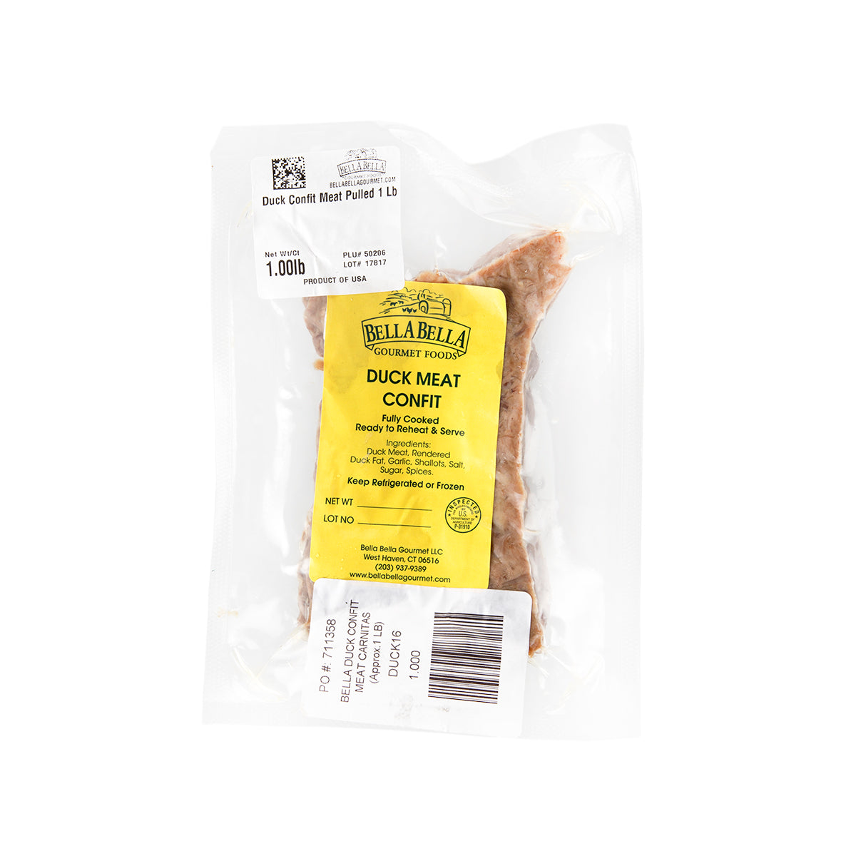 Wholesale Bella Bella Duck Confit Meat-1 LB Bulk