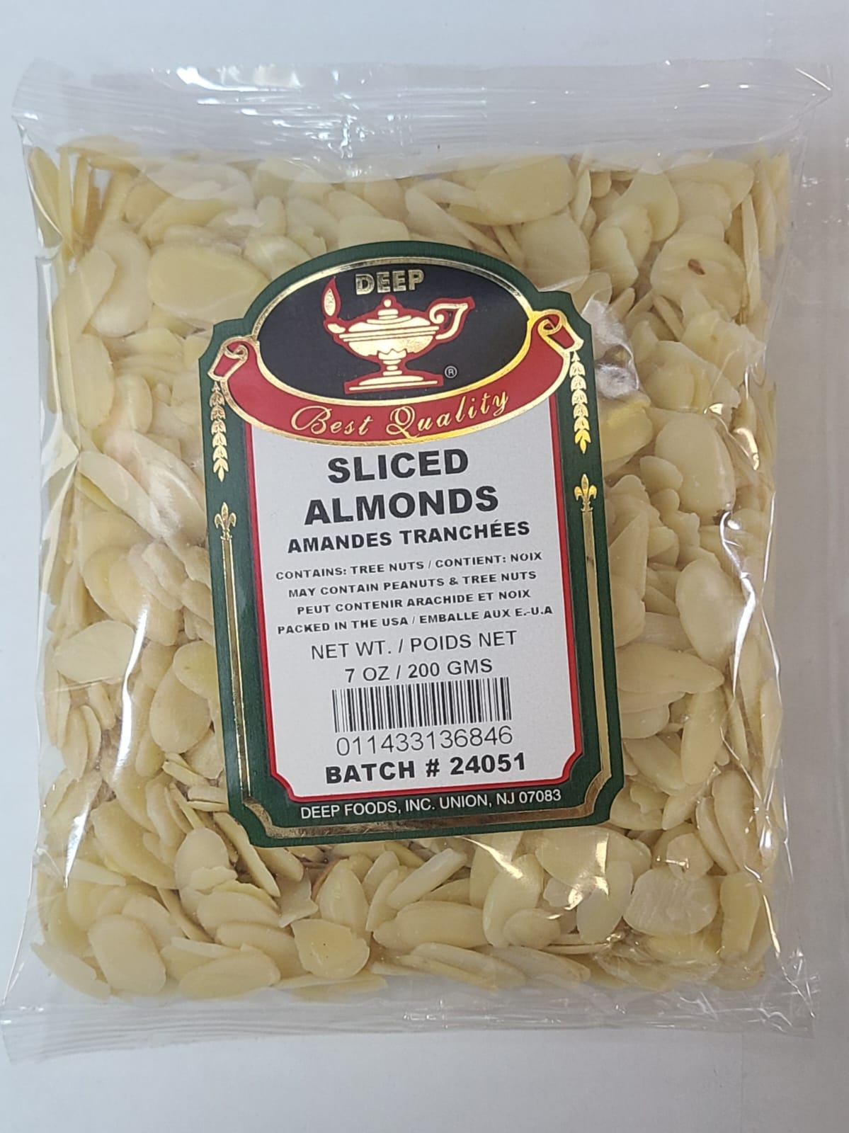 Wholesale Deep Sliced Blanched Almonds 7 oz-20 Ct Case Bulk