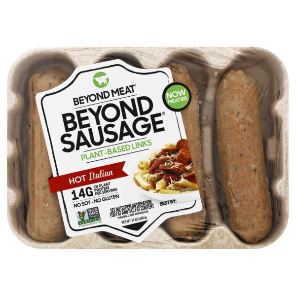 Beyond Meat Beyond Sausage Plant Based Hot Italian Dinner Sausage Links 14 oz Bag