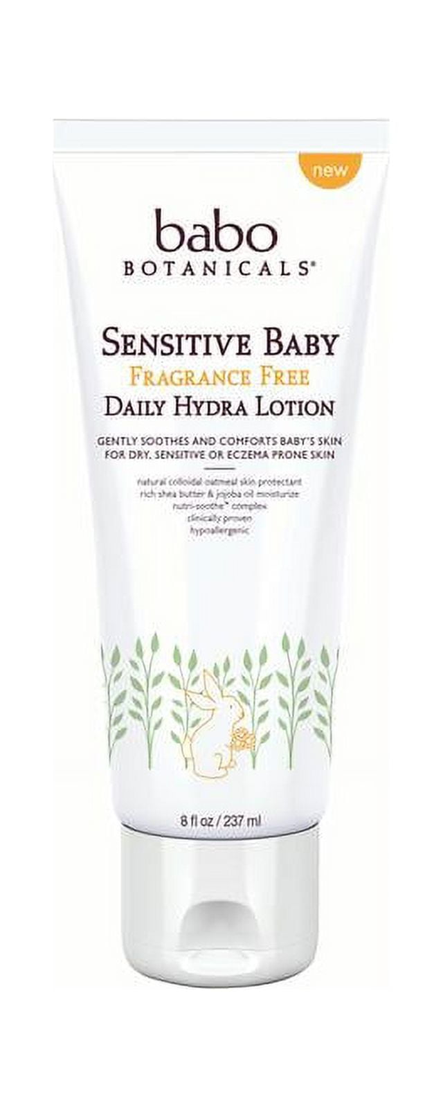 Babobotani Sensitive Baby Daily Hydra Lotion Fragrance Free 8 oz Bottle