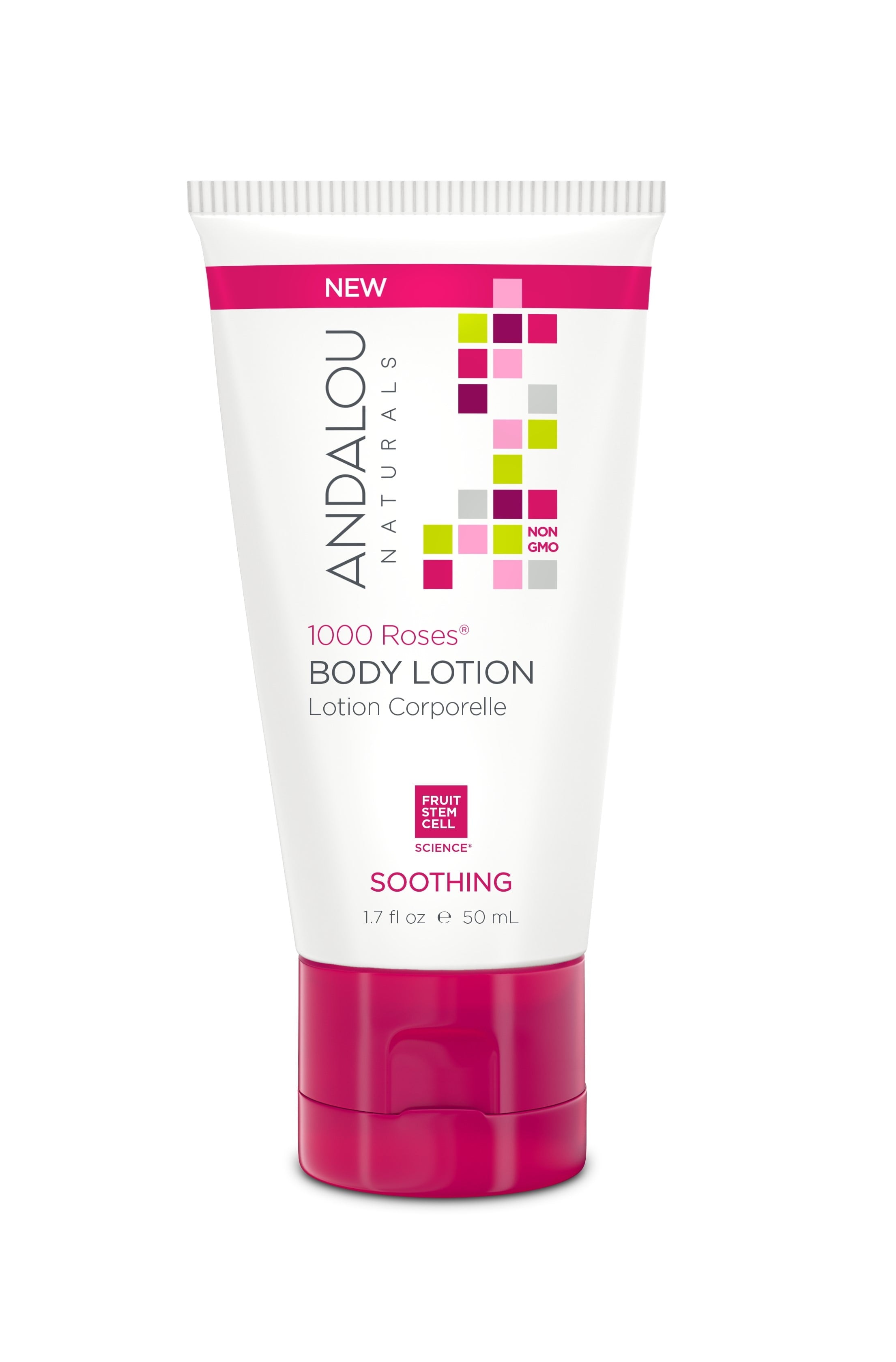 Andalou Naturals Soothing Body Lotion, 1000 Roses, 1.7 oz Bottle