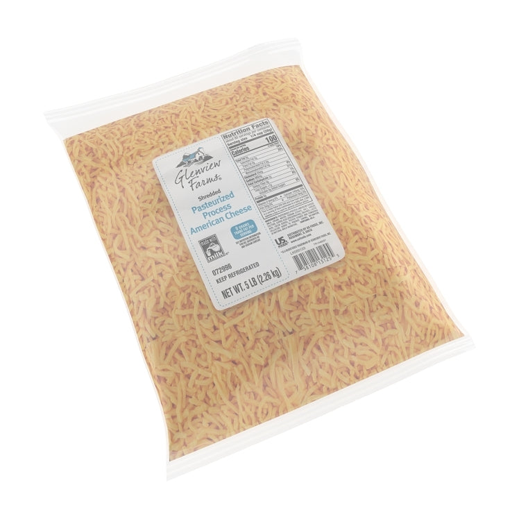 Glenview Farms  CHEESE, AMERICAN SHREDDED FEATHER PROCESSED BAG REF