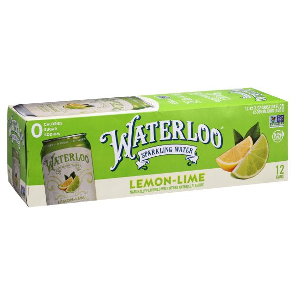 Waterloo Sparkling Water Lemon-lime Fruit Flavor 12 Oz