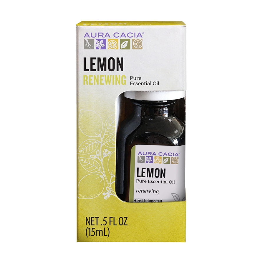 Aura Cacia Lemon Essential Oil Blend, 0.5oz Bottle