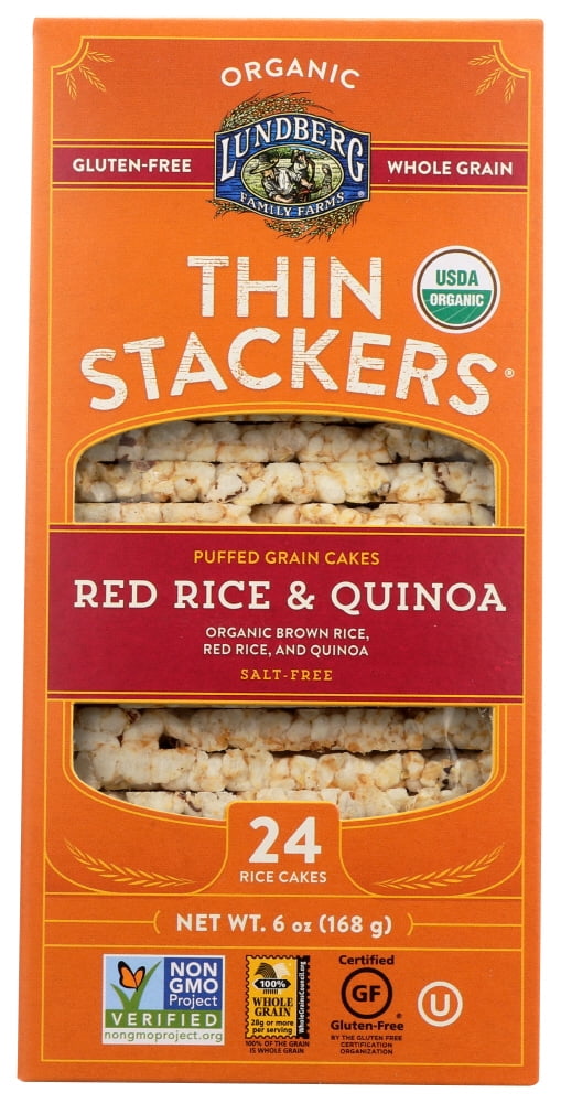 Lundberg Thin Stackers Red Rice & Quinoa 6 Oz Pack