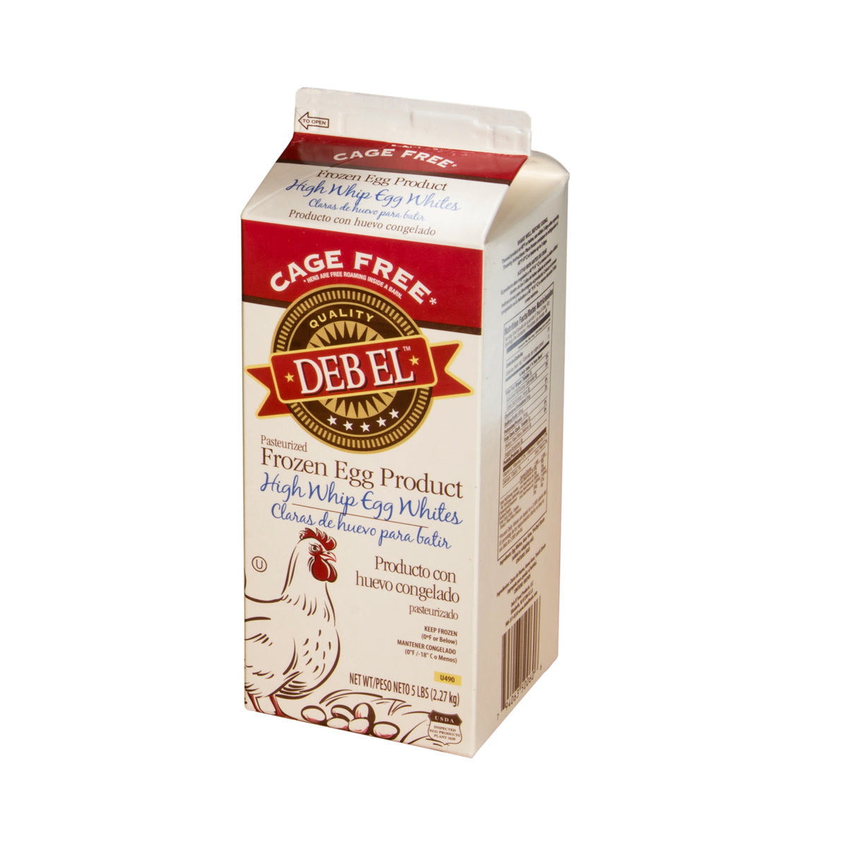Wholesale Deb-El Frozen High Whip Liquid Cage-Free Egg Whites 5 LB- Bulk