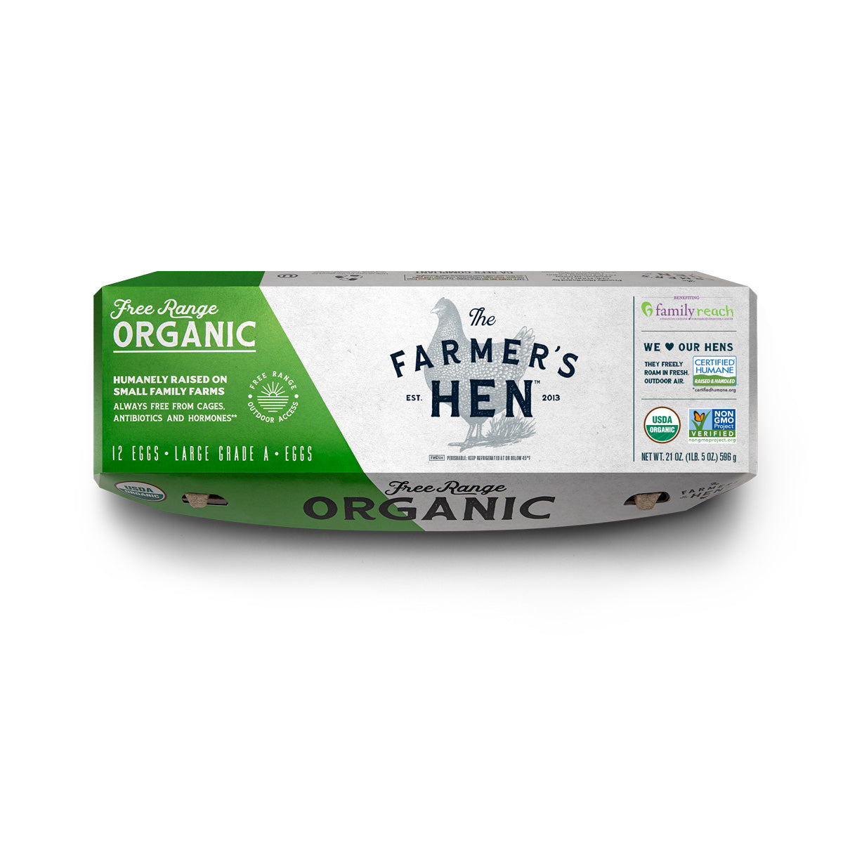 The Farmer'S Hen Organic Free Range Large Egg 1 Dozen Box