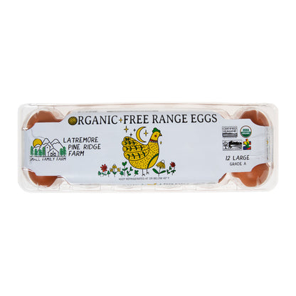 Wholesale Latremore Pine Ridge Farm Organic Free Range Jumbo Brown Eggs 1 DOZ- Bulk