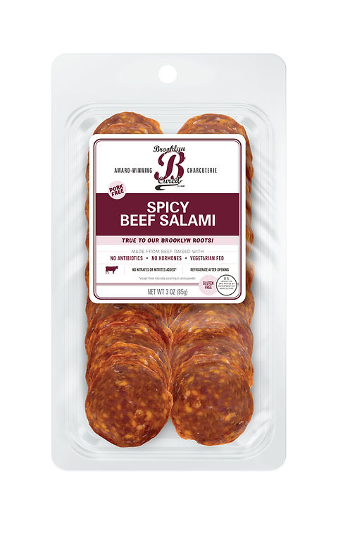 Brooklyn Cured New Spicy Beef Salami presliced 3oz 12ct