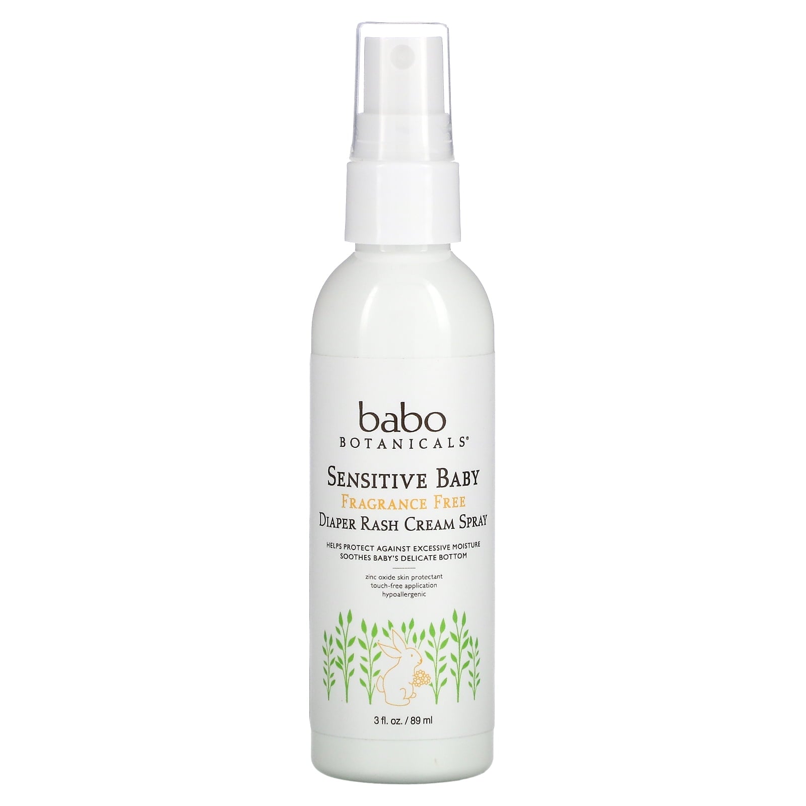 Babo Botanicals Diaper Cream Sensitive 3 oz Bottle