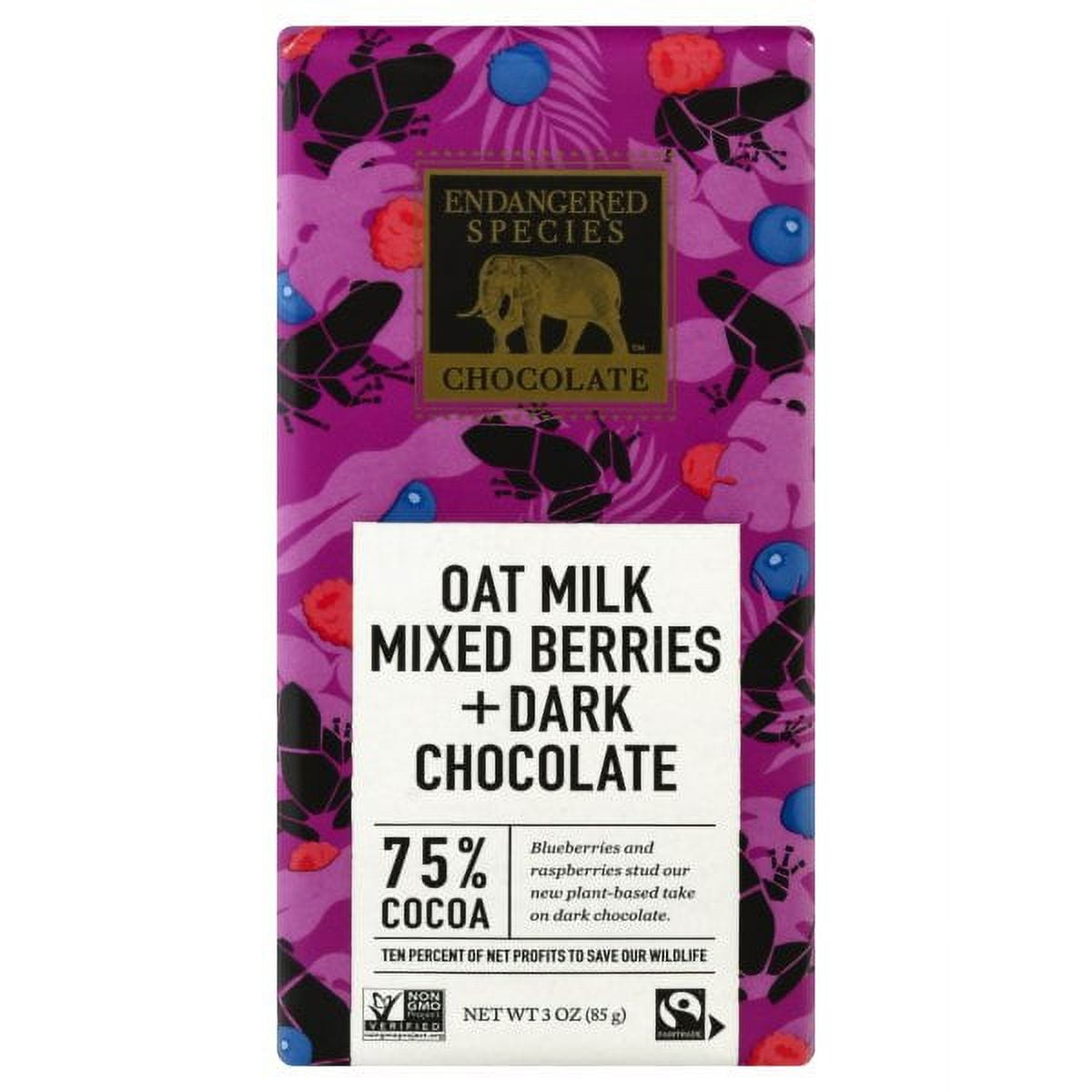 Endangered Species Oat Milk Mixed Berries Dark Chocolate 3 Oz