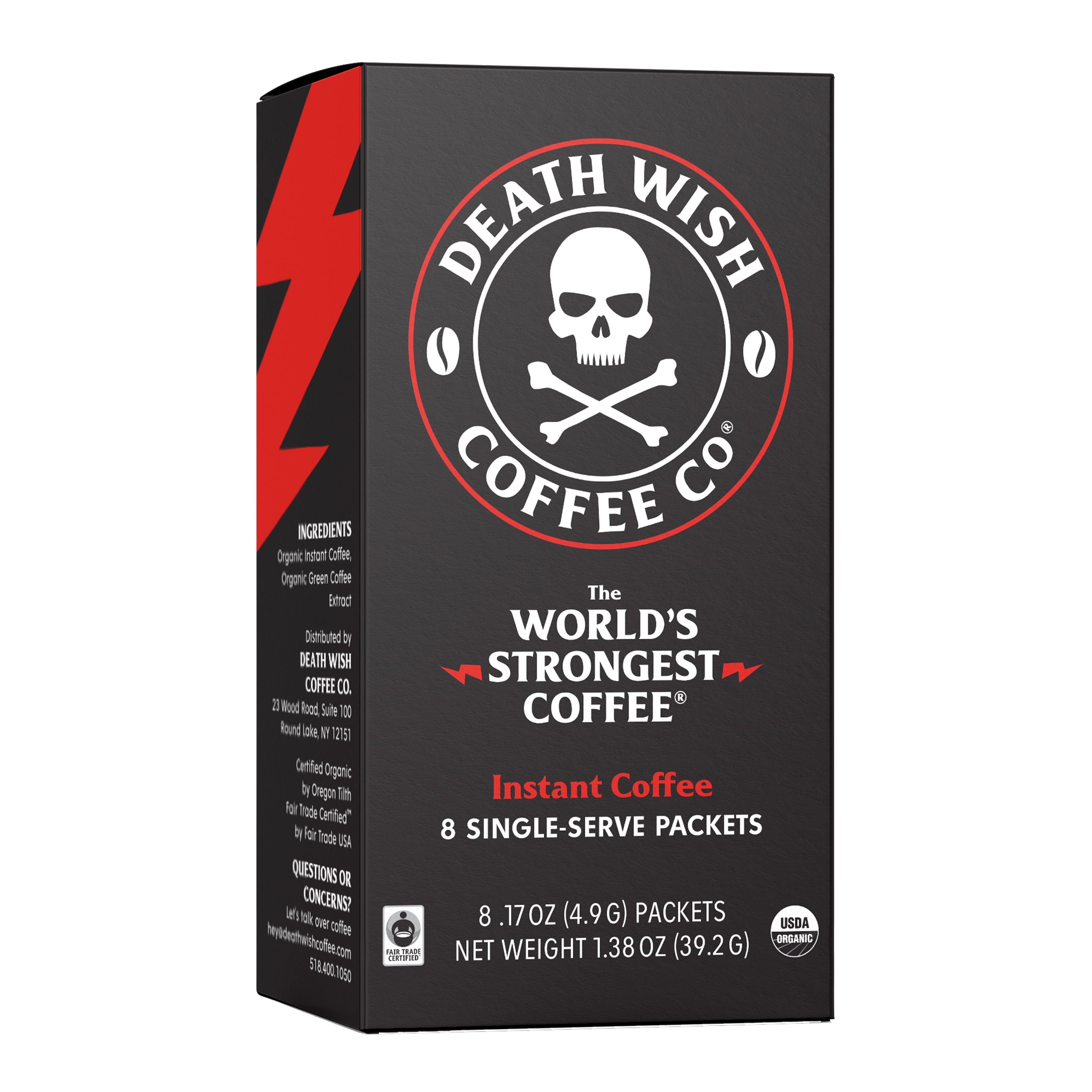 Death Wish Coffee Dark Roast Instant 8.17 oz